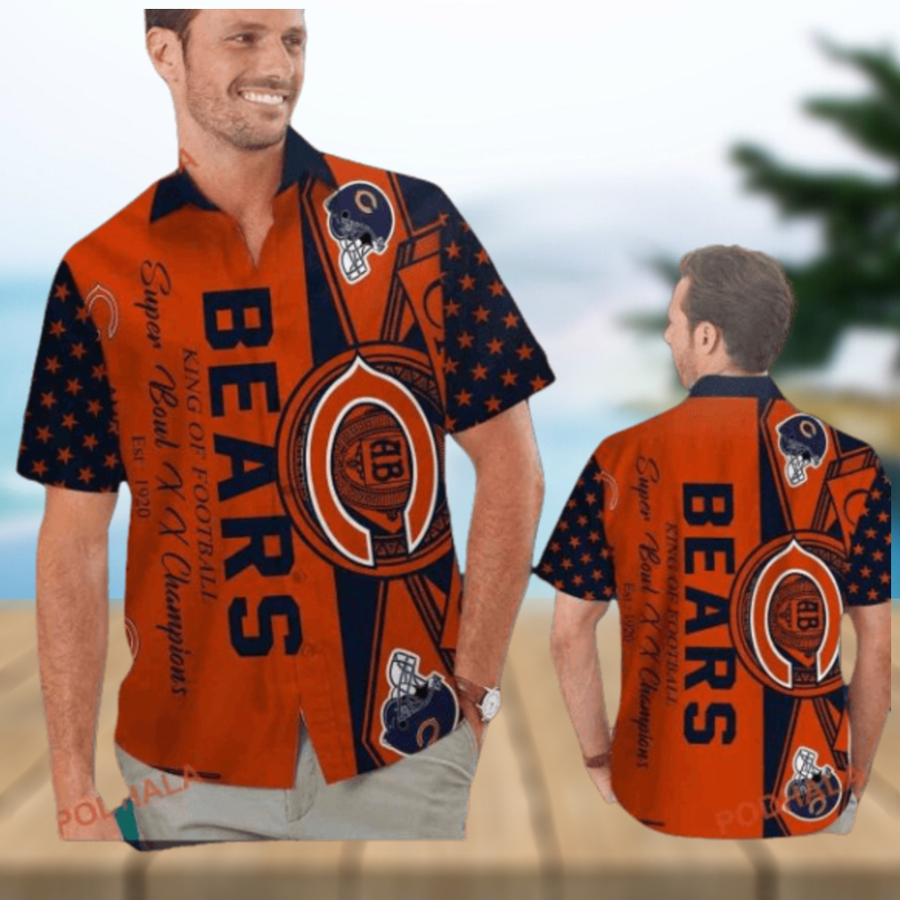 Hawaiian Shirt Flair with Chicago Bears Short Sleeve Tropical Shirt - Limotees