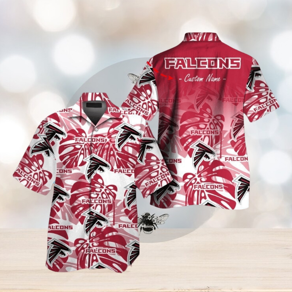 Hawaiian Short Sleeve Shirt Atlanta Falcons Tropical Button Up - Limotees