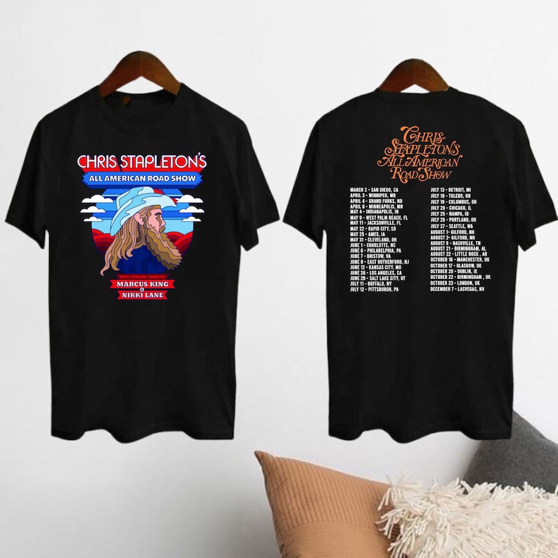 2024 All American Road Show Tour T-Shirt, Chris Stapleton Fan Gift Shirt, Chris Stapleton 90s Vintage Shirt, Chris Stapleton Country Music