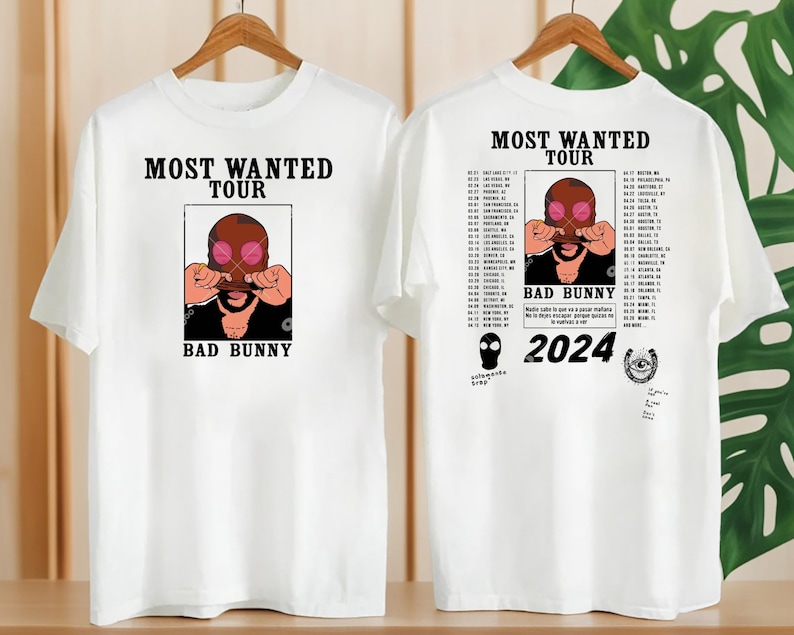 2024 Bad Bunny Tour Shirt, Most Wanted Tour Bad Bunny Shirt, Bad Bunny New Album Shirt, Bad Bunny Merch, Nadie Sabe Lo Que Va A Pasar Manana