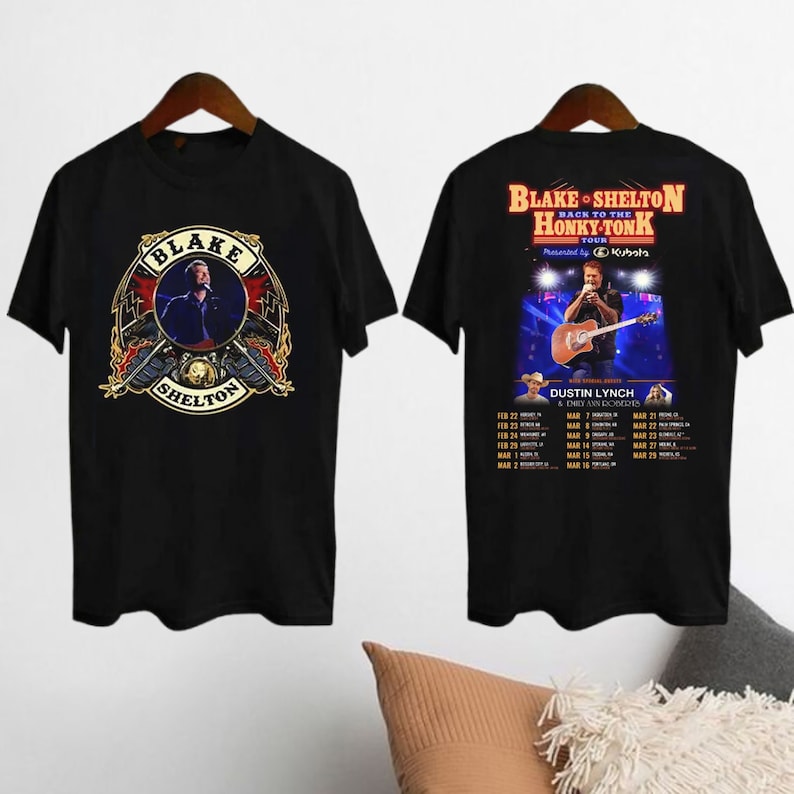 2024 Blake Shelton Back to the Honky Tonk Tour Shirt, Blake Shelton Fan Gift, Blake Shelton Country Music Shirt, Blake Shelton Vintage Shirt