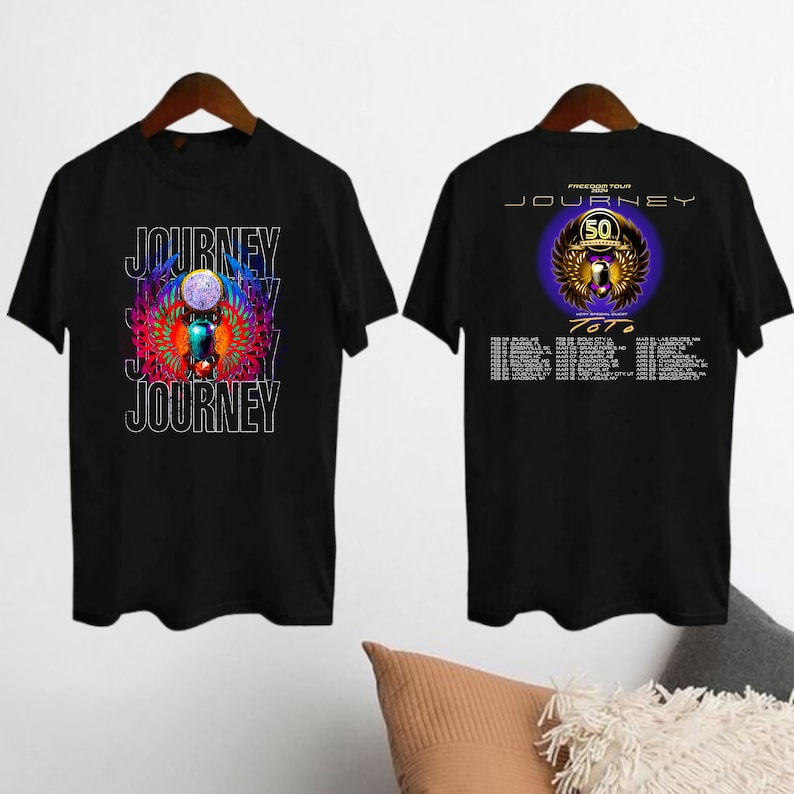 2024 Journey Band Freedom Tour Shirt, Journey Band Merch, Rock Band Journey Fan Gift Shirt, 90s Vintage Journey Band Shirt, Tour 2023 Shirt