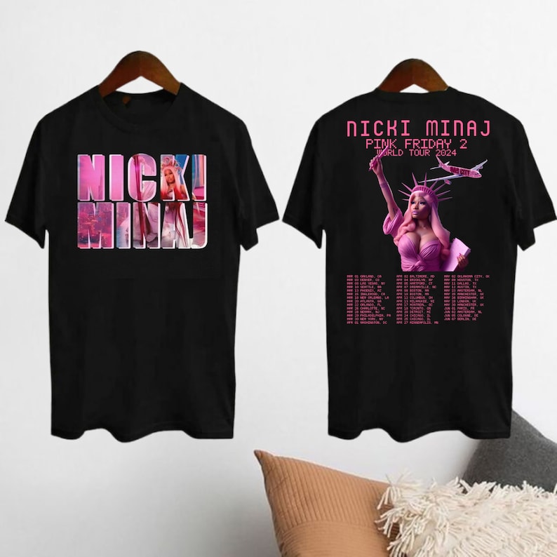 2024 Nicki Minaj Tour T-Shirt, Gag City Shirt, Nicki Minaj Pink Friday 2 Concert Shirt, Nicki Minaj Fan Gift, Nicki Minaj Merch, Rap Music