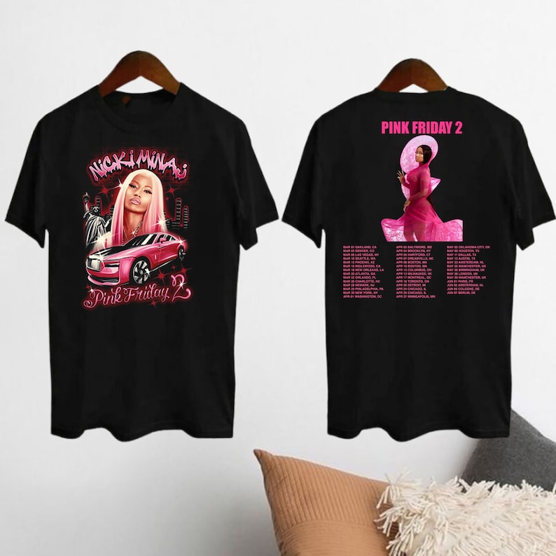 2024 Nicki Minaj Tour T-Shirt, Nicki Minaj Pink Friday 2 Concert Shirt, Nicki Minaj Fan Gift, Nicki Minaj Merch, Rapper Nicki Minaj Shirt