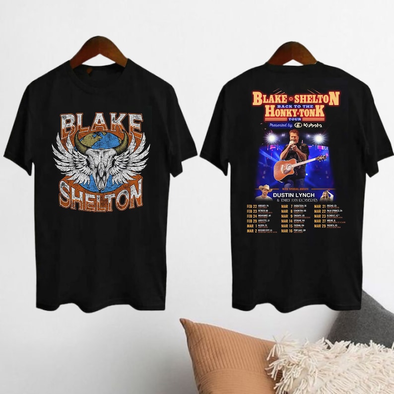 Blake Shelton 2024 Back to the Honky Tonk Tour Shirt, Blake Shelton Fan Shirt, Blake Shelton Country Music Shirt, Blake Shelton Tour Merch