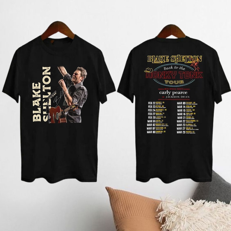 Country Music Blake Shelton Graphic Shirt, Blake Shelton 2024 Back to the Honky Tonk Tour Shirt, Blake Shelton Fan Gift, Blake Shelton Merch