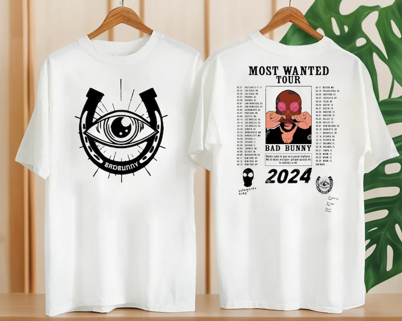 Cowboy Bad Bunny Graphic T-shirt, Most Wanted Tour 2024 Bad Bunny Shirt, Bad Bunny New Album Shirt, Bad Bunny Tour Merch, Bad Bunny Shirt