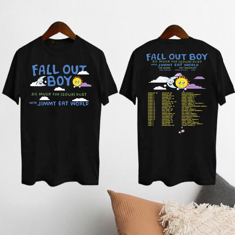 Fall Out Boy Concert Tour 2024 T-Shirt, Fall Out Boy Band Shirt, So Much For 2our Dust Tour Shirt, Fall Out Boy Fan Gift, Fall Out Boy Merch