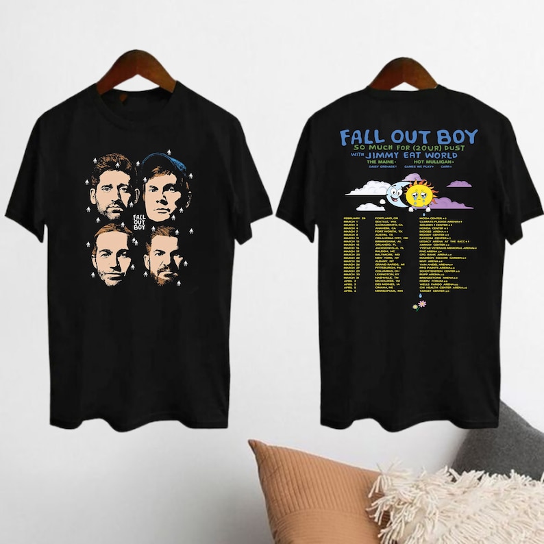 Fall Out Boy Vintage T-Shirt, So Much For 2our Dust Tour 2024 Shirt, Fall Out Boy Band Shirt, Fall Out Boy Fan Gift, Fall Out Boy Tour Merch