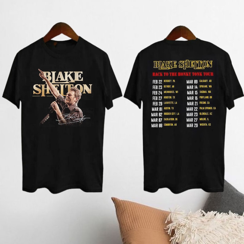 Graphic Blake Shelton The Honky Tonk 2024 Tour T-Shirt, Blake Shelton Fan Shirt, Blake Shelton Country Music Tee, Blake Shelton Tour Merch