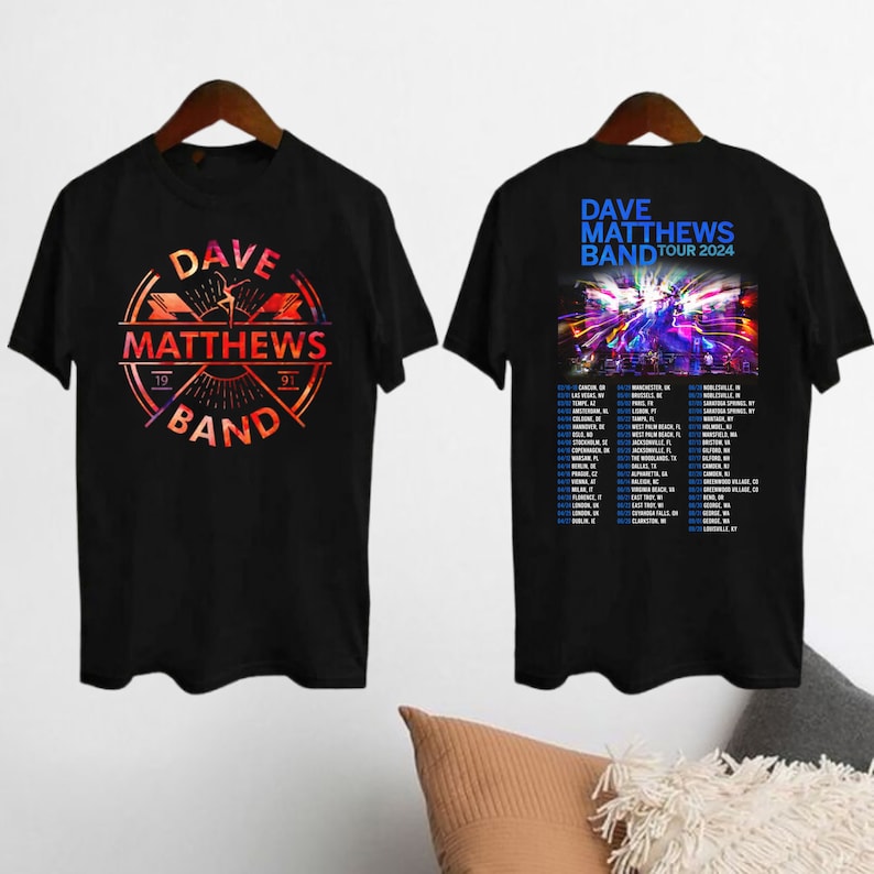 Graphic Dave Matthews Band Summer Tour 2024 Shirt, Dave Matthews Band Shirt, DMB Tour Merch, Dave Matthews Band Fan Gift, DMB Rock Band Tee