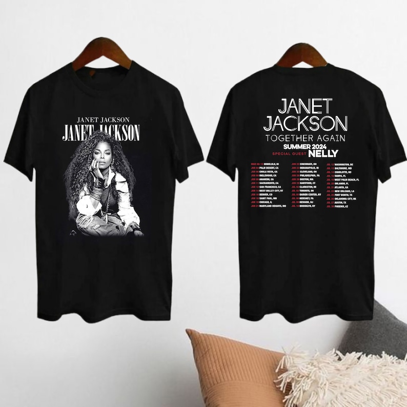 Graphic Janet Jackson 2024 Tour Shirt, Janet Jackson Together Again Summer 2024 Concert Shirt, Janet Jackson Fan Gift, Janet Jackson Merch