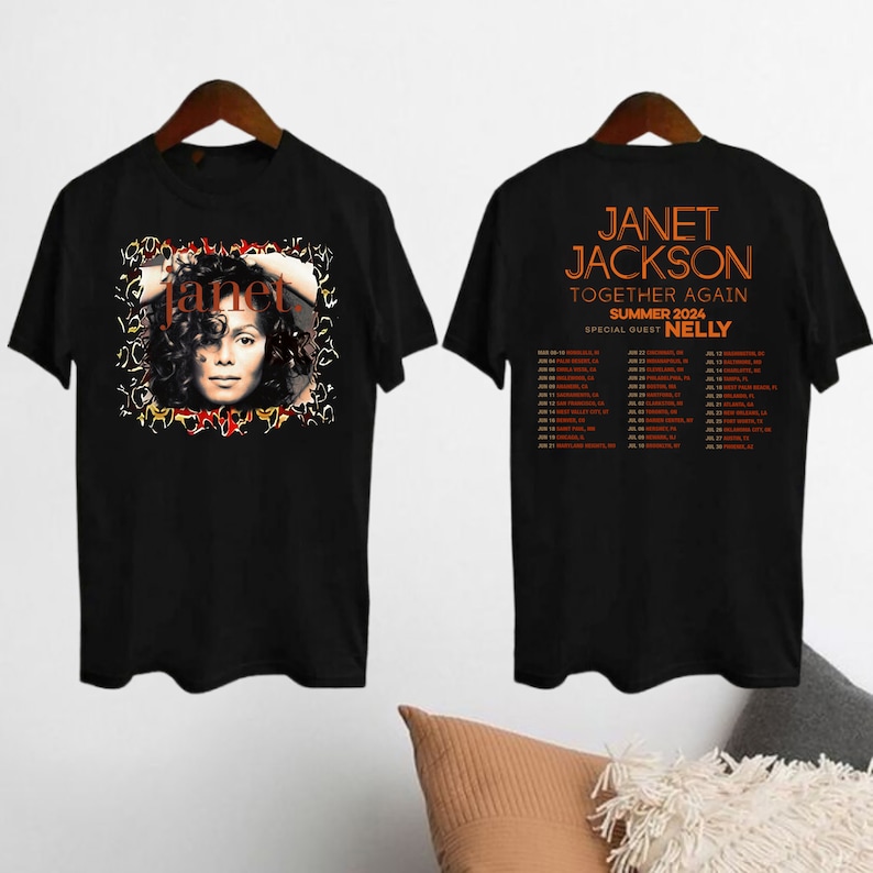 Janet Jackson 90s Vintage Shirt, 2024 Tour Janet Jackson Together Again Shirt, Janet Jackson Fan Gifts, Janet Jackson Merch, Janet Jackson