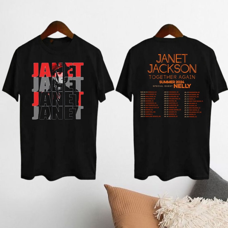 Janet Jackson Graphic Shirt, Janet Jackson Together Again Summer 2024 Tour Shirt, Janet Jackson Fan Gift, Janet Jackson Merch, Janet Shirt