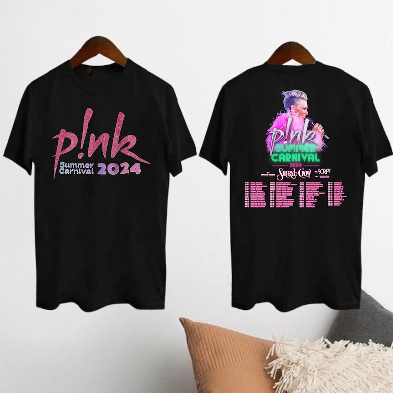 P!NK 2024 Concert Merch, P!NK Pink Tour 2024 Graphic T-Shirt, P!NK Pink Singer Shirt, Summer Carnival 2024 Pink Tee, Pink Fan Gift Shirt