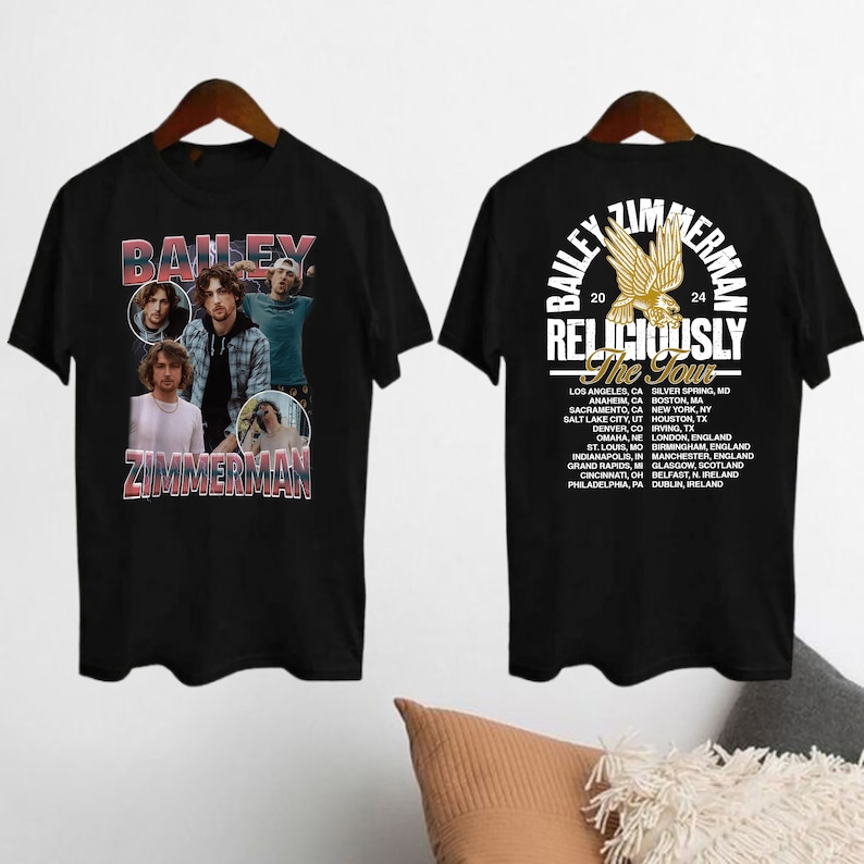 Religiously Tour 2024 Bailey Zimmerman Shirt, Bailey Zimmerman Fan Gift Shirt, Graphic Bailey Zimmerman Tee, Bailey Zimmerman Concert Merch