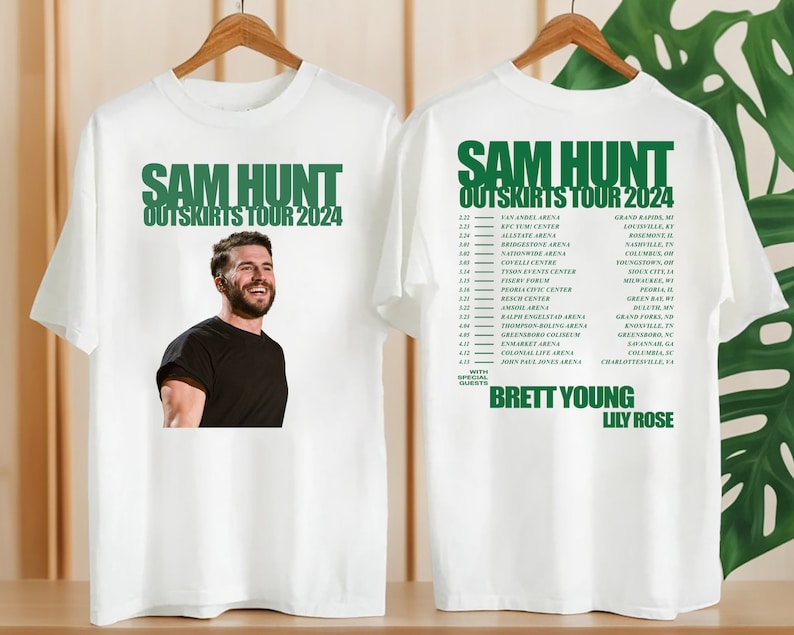 Sam Hunt 2024 Concert Merch, Sam Hunt 2024 Outskirts Tour T-Shirt, Sam Hunt Graphic Shirt, Country Music Tour Shirt, Sam Hunt Fan Gift Shirt