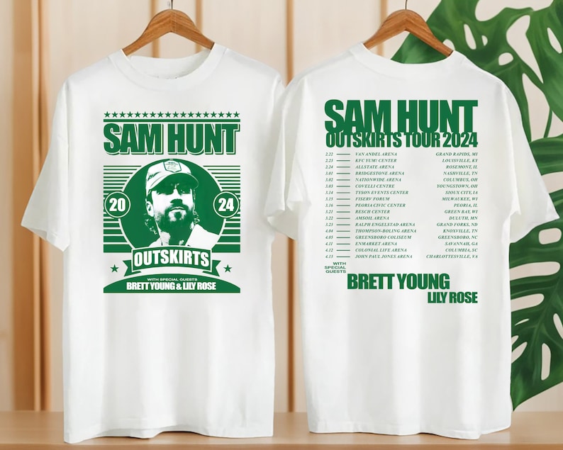 Sam Hunt Concert Merch, Sam Hunt 2024 Outskirts Tour T-Shirt, Sam Hunt Graphic Shirt, Sam Hunt Country Music Shirt, Sam Hunt Fan Gift Shirt