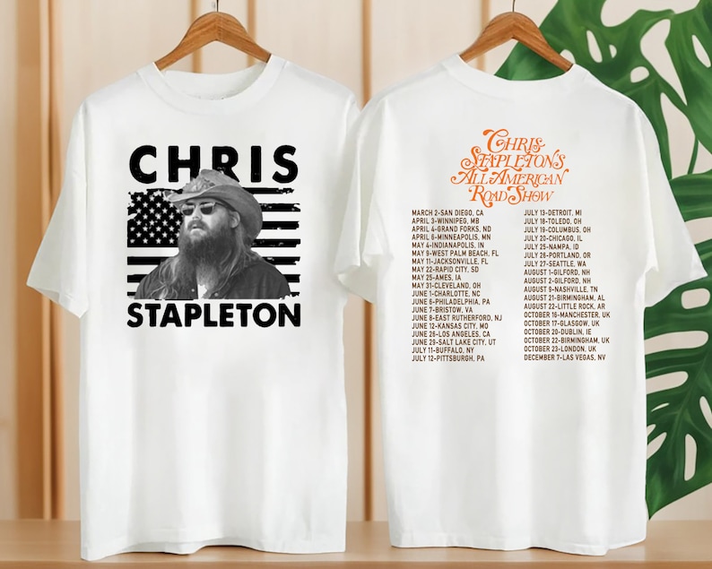 Vintage Chris Stapleton All American Road Show 2024 Tour Shirt, Chris Stapleton Country Music Shirt, Chris Stapleton Fan Gift, Stapleton Tee