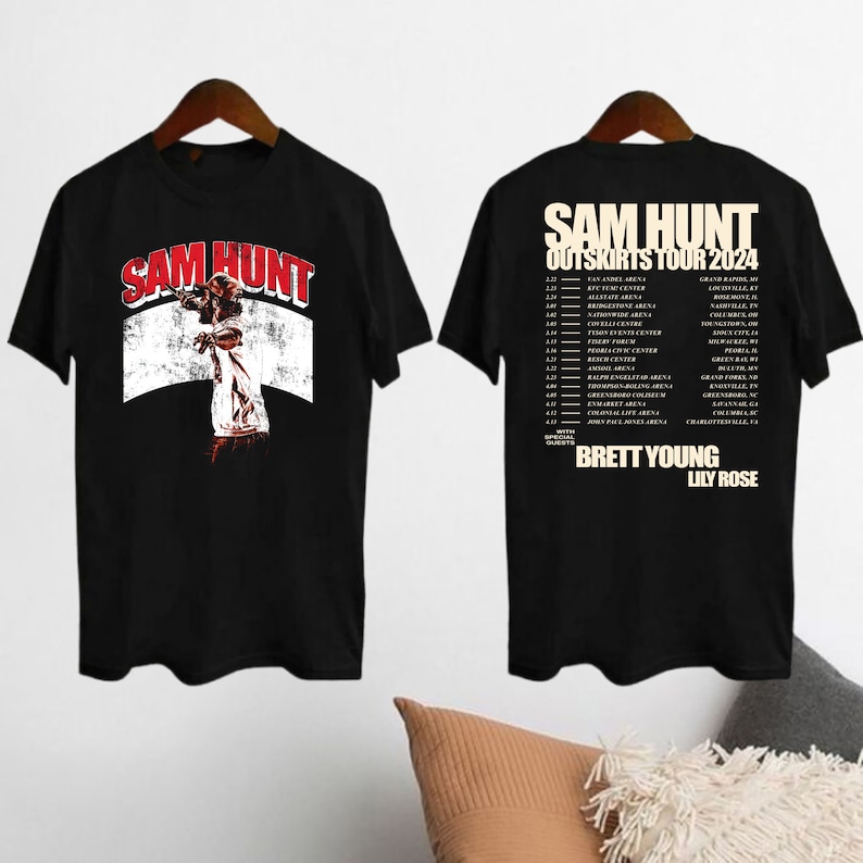 Vintage Sam Hunt 2024 Outskirts Tour T-Shirt, Sam Hunt Concert Merch, Sam Hunt Graphic Shirt, Country Music Shirt, Sam Hunt Fan Gift Shirt