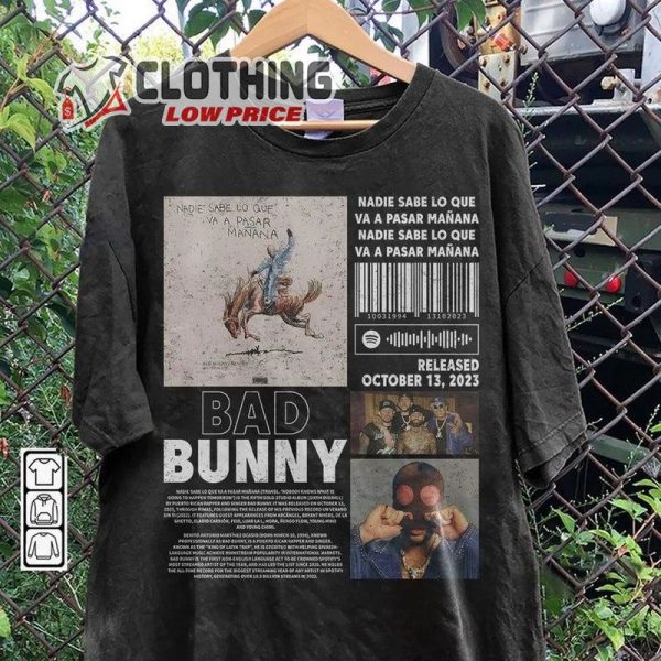 Bad Bunny Album Shirt, Bad Bunny Rap Hip Hop 90 Vintage Bootleg Tshirt