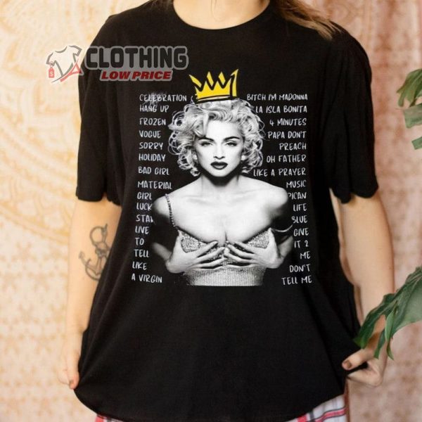 Madonna The Tour 2024 Shirt, Madonna Four Decades T-Shirt, 2024 Tour Madonna The Celebration T-Shirt, Four Decades Tour Gift