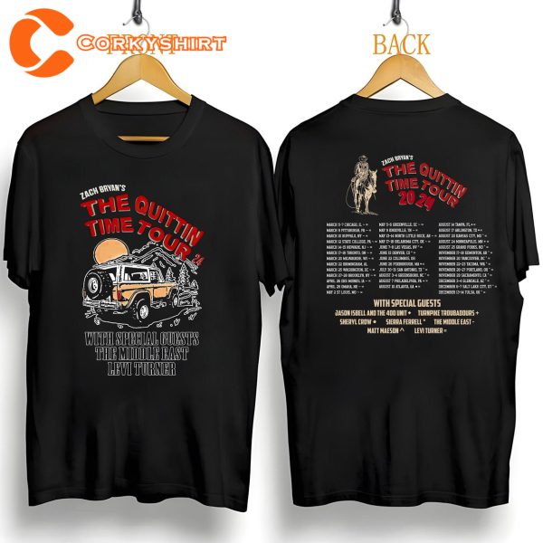 Zach Bryan Shirt 2024 The Quittin Time Tour