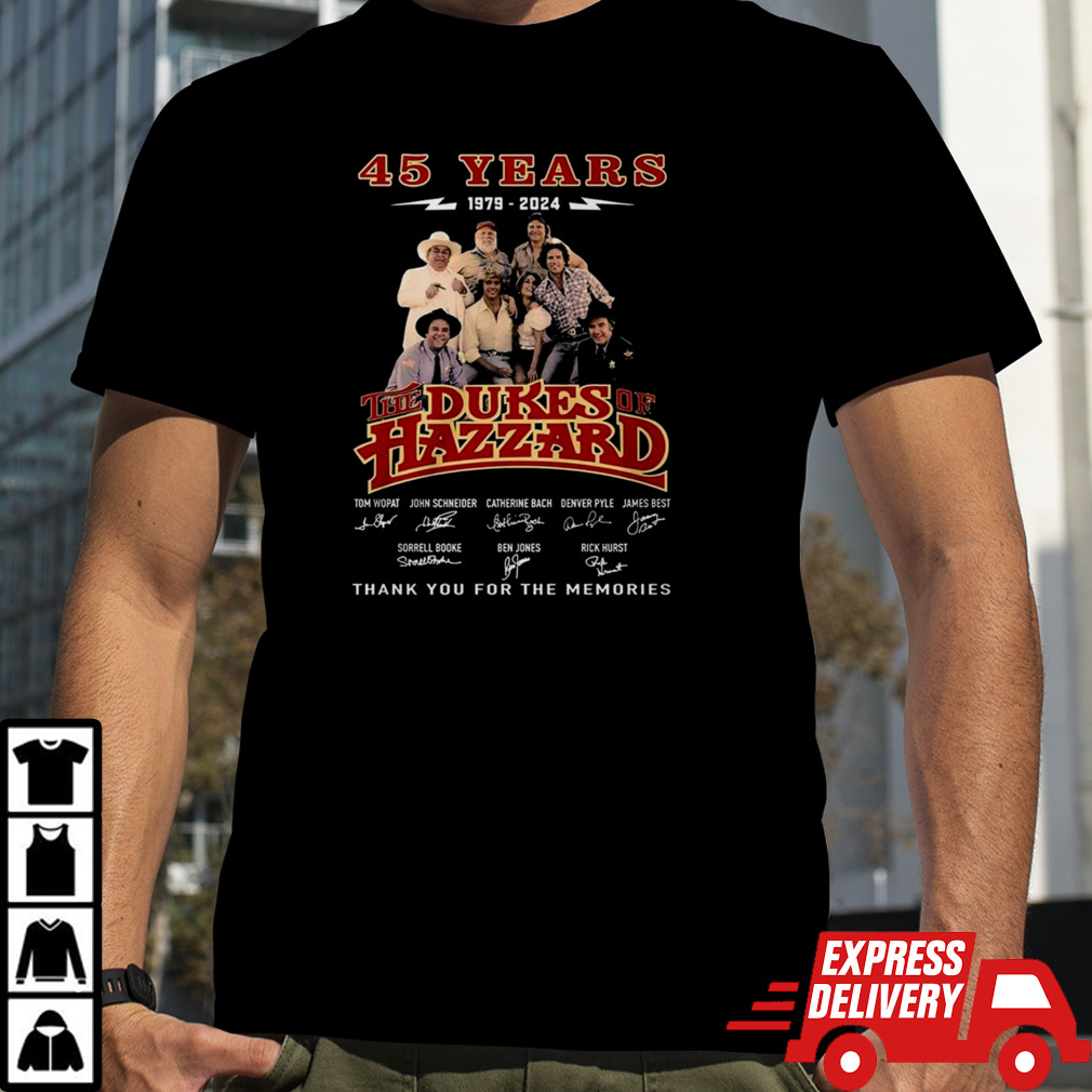 45 Years 1979 – 2024 The Dukes Of Hazzard Thank You For The Memories T Shirt