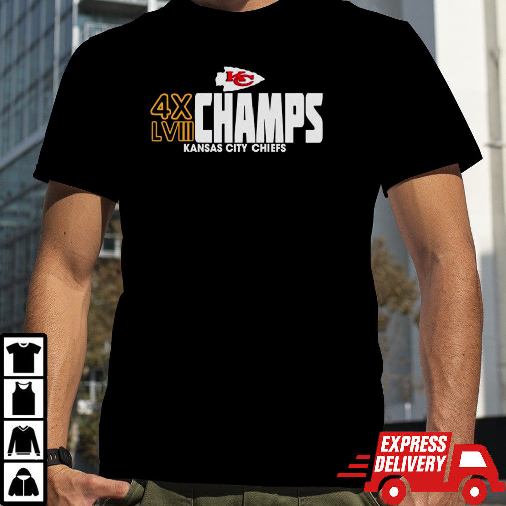 4x Champs Super Bowl LVIII Kansas City Chiefs shirt