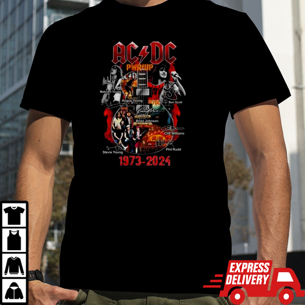 ACDC Pwr Up 1973-2024 Signatures Shirt