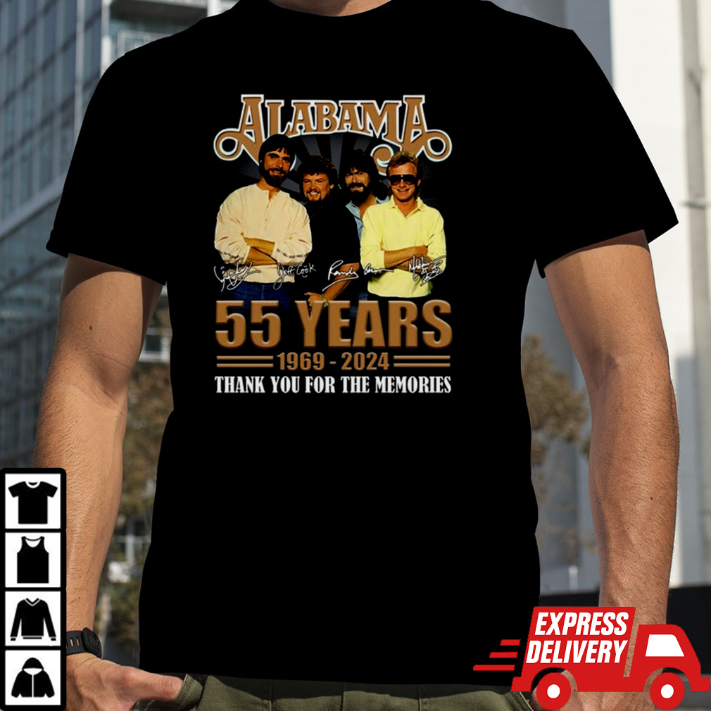 Alabama 55 Years 1969 – 2024 Thank You For The Memories T Shirt