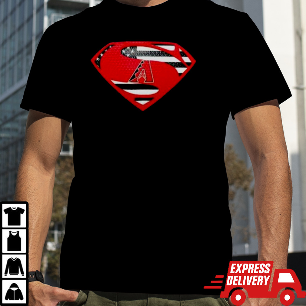 Arizona Diamondbacks Usa Flag Inside Superman T-shirt