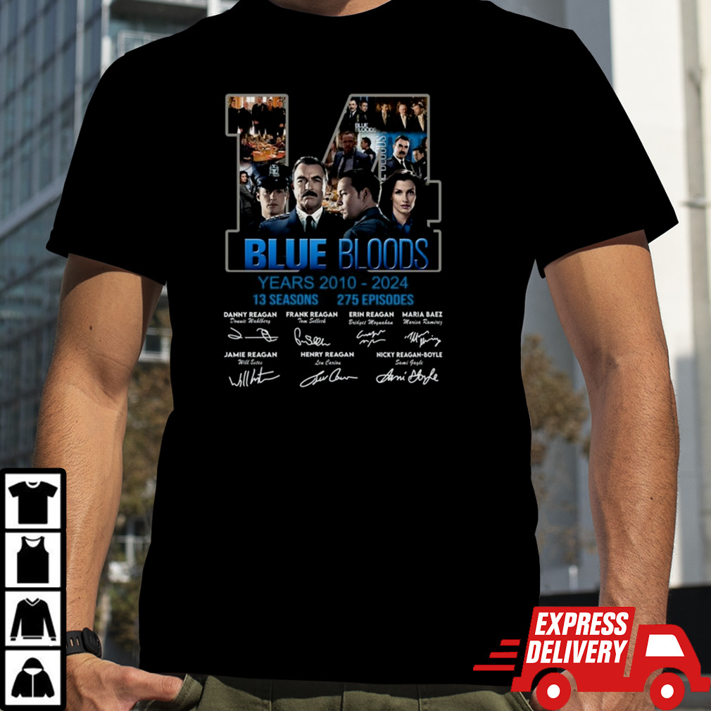 Blue Bloods 14 Years 2010 – 2024 13 Seasons 275 Episodes T Shirt