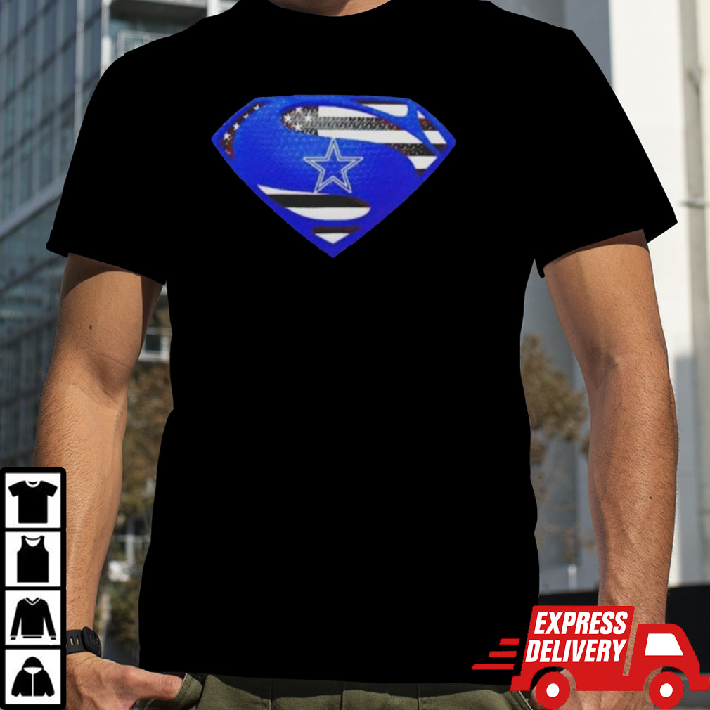 Dallas Cowboys Usa Flag Inside Superman T-shirt