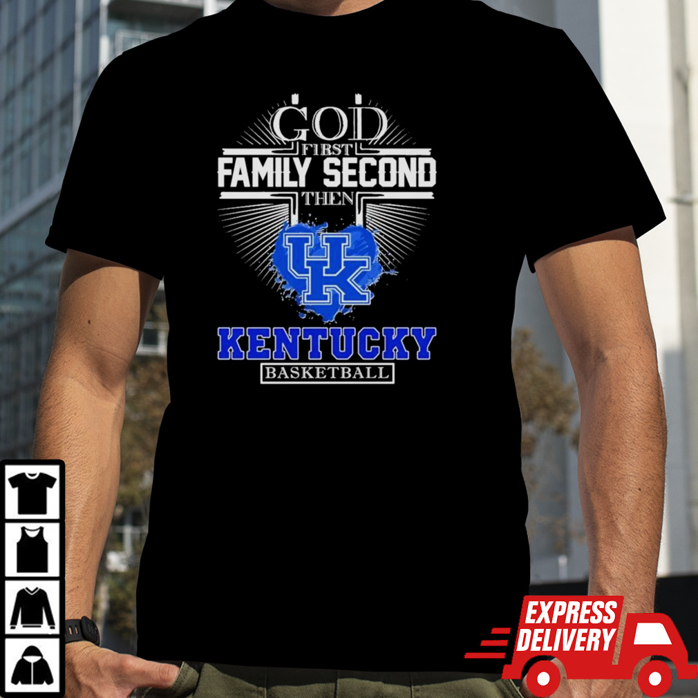 God First Family Second then Kentucky Basketball 2024 Logo Shirt