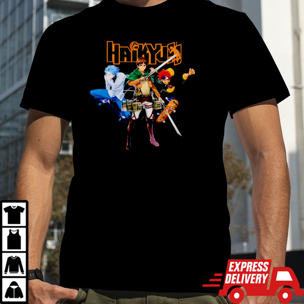 Haikyuu Sk8 the Infinity Attack On Titan shirt