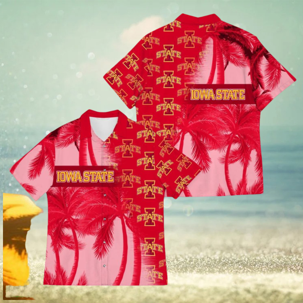 Iowa State Cyclones Coconut Tree Aloha 3D Hawaiian Shirt For Fans Men And Women Gift - Limotees