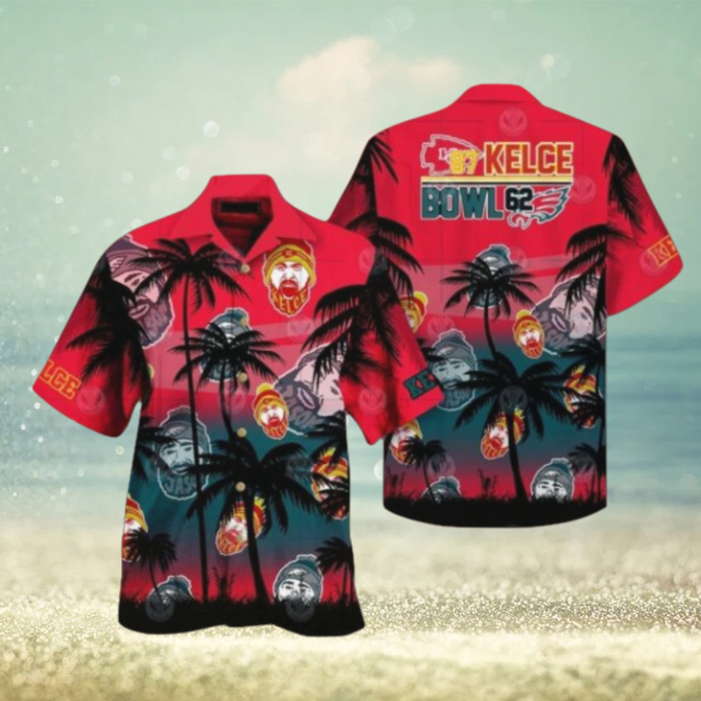 Jason Kelce Hawaiian Shirt Travis Kelce Brothers Aloha Shirts And Shorts Kansas City Chiefs Football Summer Beach Button Up Shirt Gift For Fans - Limotees