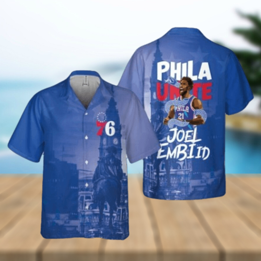 Joel Embiid Stars Player Philadelphia 76Ers Print 3D Hawaiian Shirt - Limotees