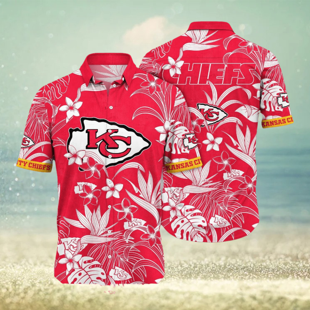 Kansas City Chiefs NFL Flower Summer Football All Over Print Classic Hawaiian Shirt - Limotees