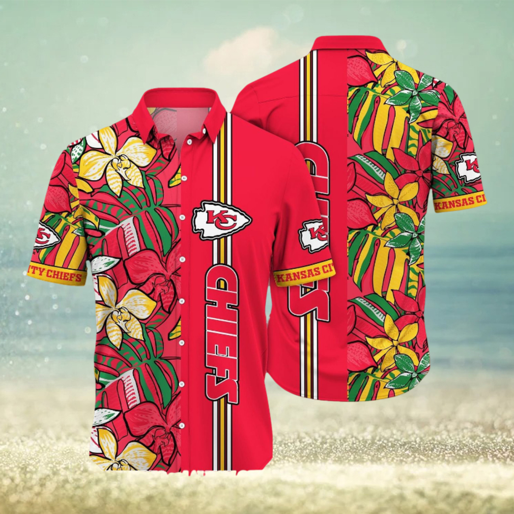 Kansas City Chiefs NFL Flower Summer Football For Fans All Over Print Unisex Hawaiian Shirt - Limotees