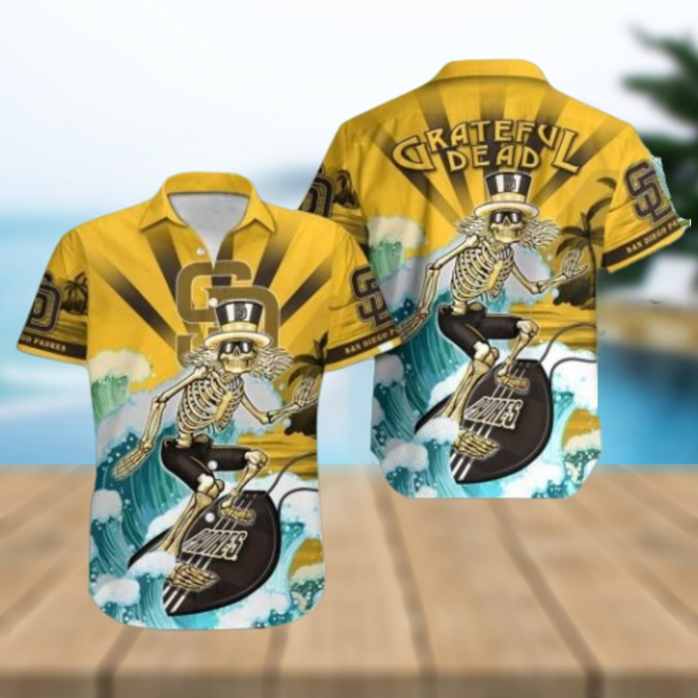 MLB San Diego Padres Grateful Dead Hawaiian Shirt - Limotees