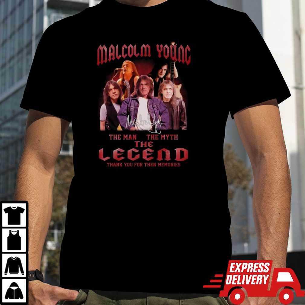 Malcolm Young 2024 The Man The Myth The Legend Thank You For The Memories Signature Shirt