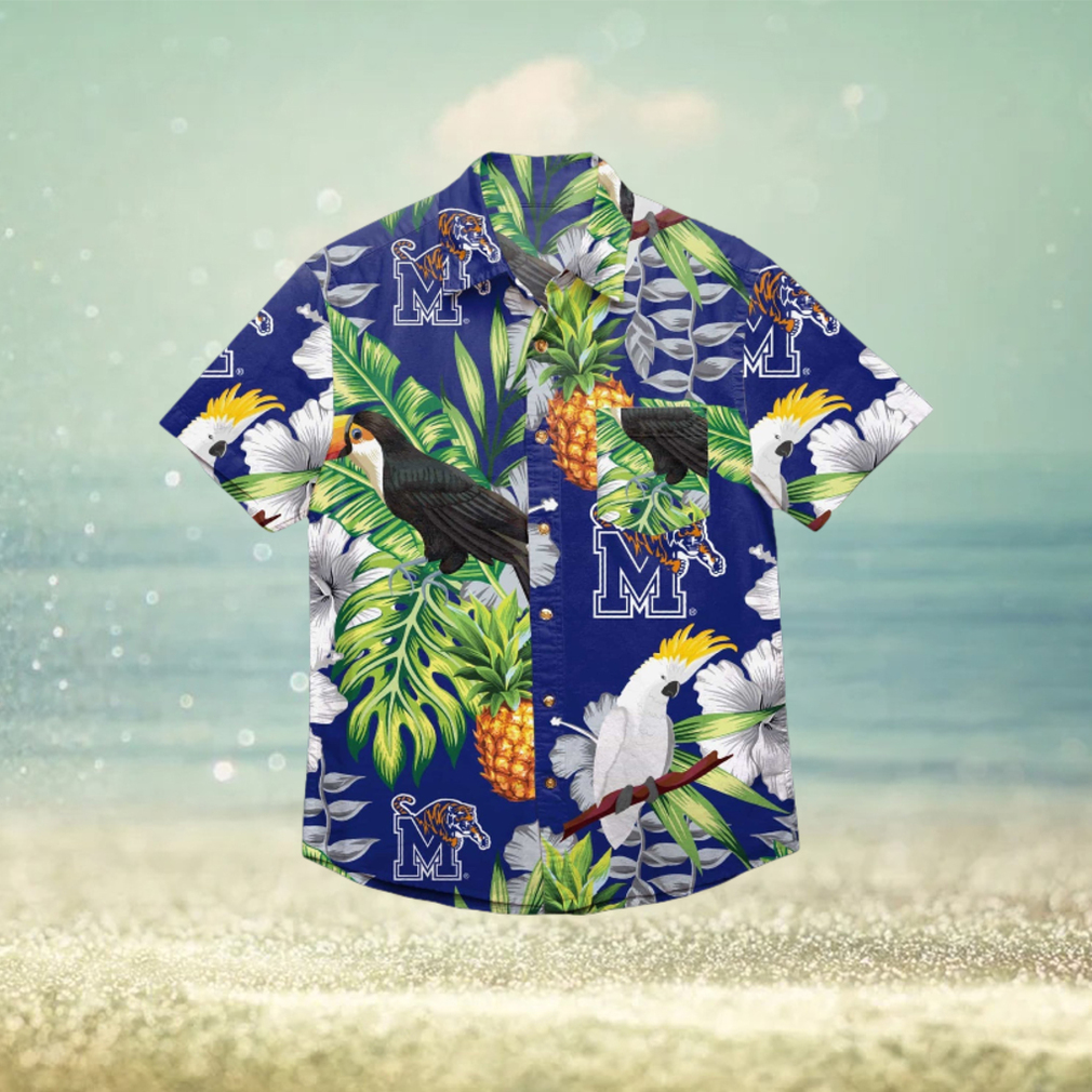 Memphis Tigers Floral Hawaiian Shirt - Limotees