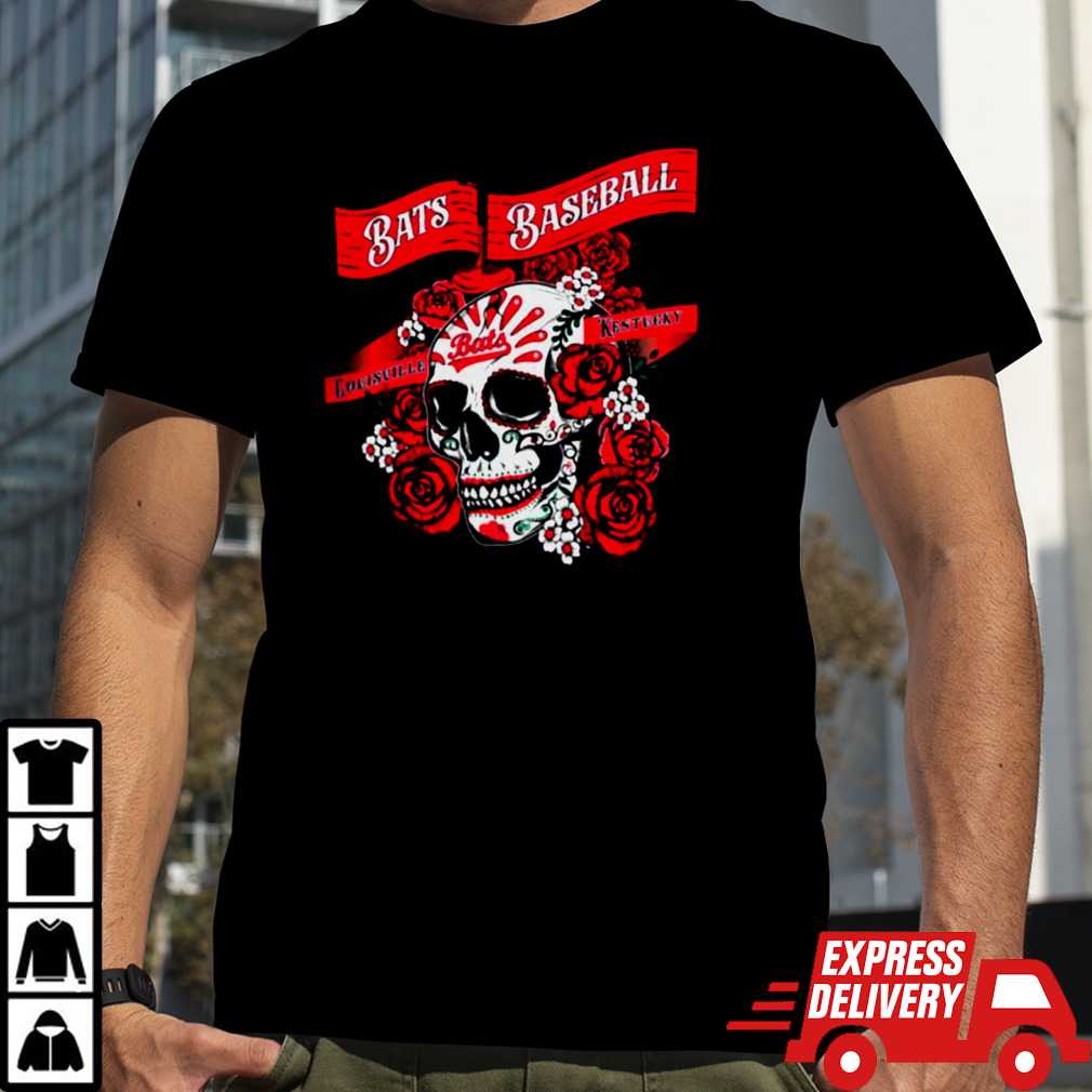 MiLB Store Louisville Bats Murcielagos Skull T Shirt