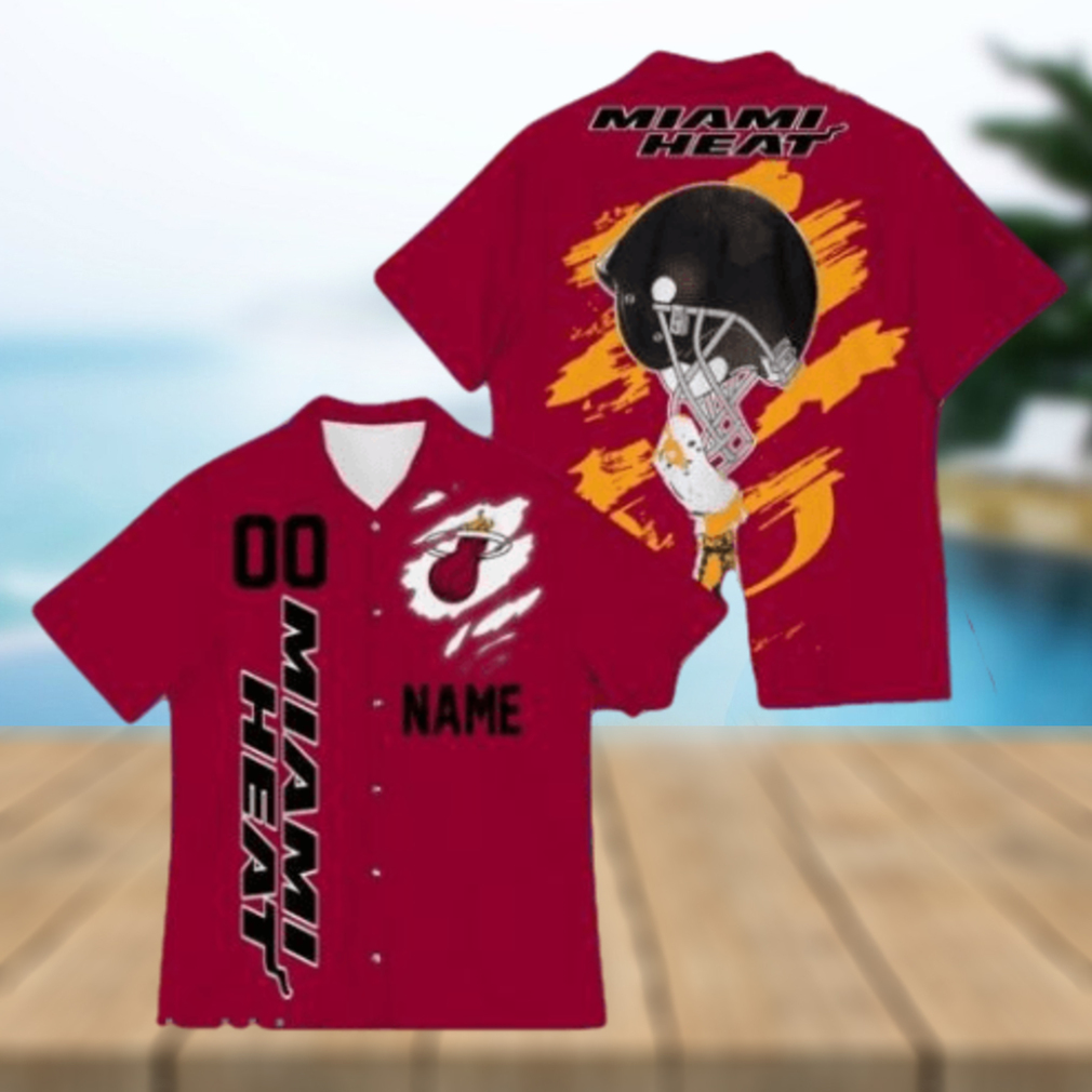 Miami Heat Sports NBA Hawaiian Shirt Custom Name Number - Limotees