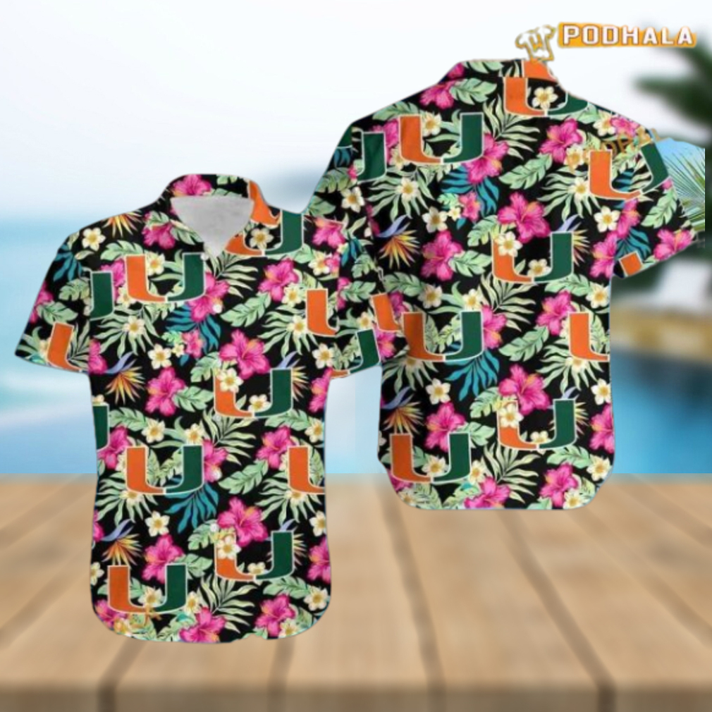 Miami Hurricanes Hawaiian Shirt, Hibiscus Summer Beach Look - Limotees