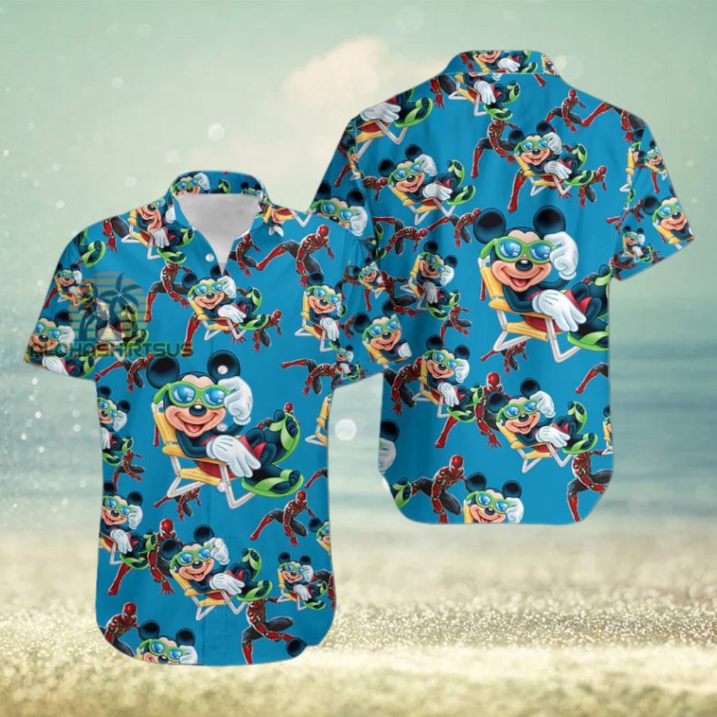 Mickey Mouse Beach Spiderman Avengers Mens Funny Hawaiian Shirts - Limotees