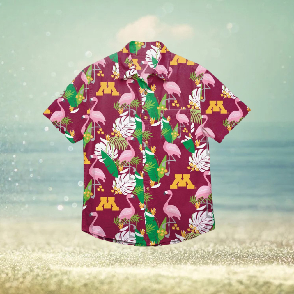 Minnesota Golden Gophers Floral Hawaiian Shirt - Limotees