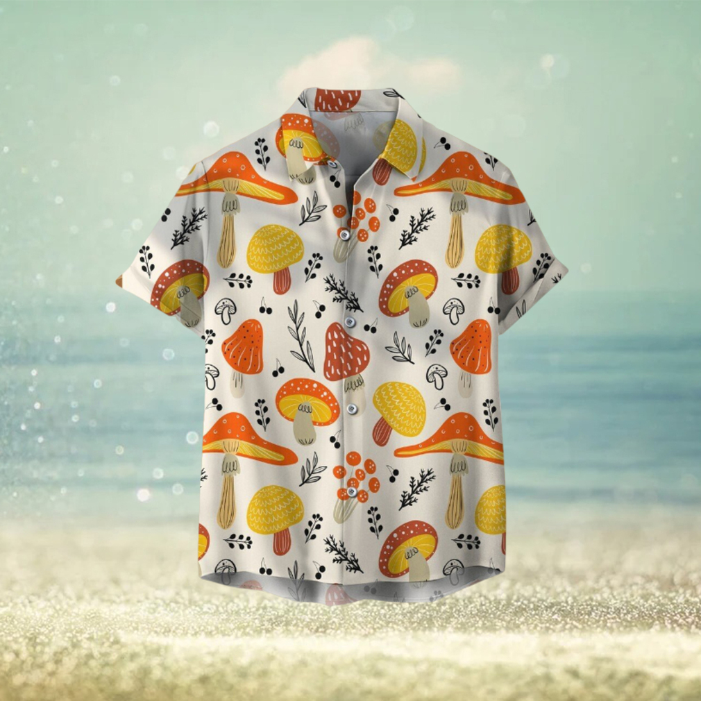 Mushroom Lover Hippie Unisex Hawaiian Casual Beachwear Shirt - Limotees